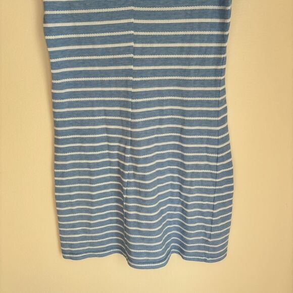 STS Sail to Sable Stripe Tunic Shift Dress Short Sleeve Blue White Women Sz Sm - Picture 2 of 10